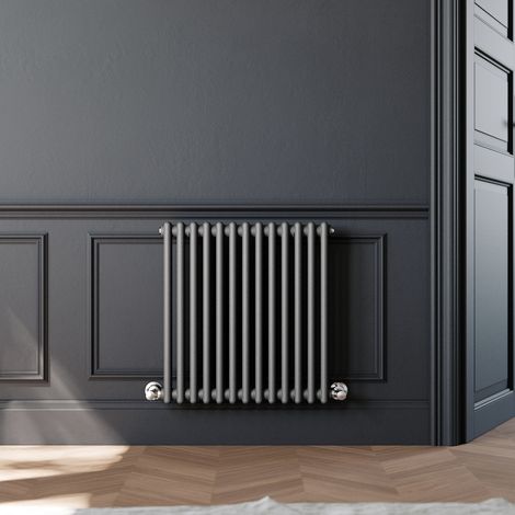 ELEGANT Traditional Horizontal Radiator Anthracite Radiator Double Column Radiator Central Heating Column Rads 600 x 605 mm (1/5)