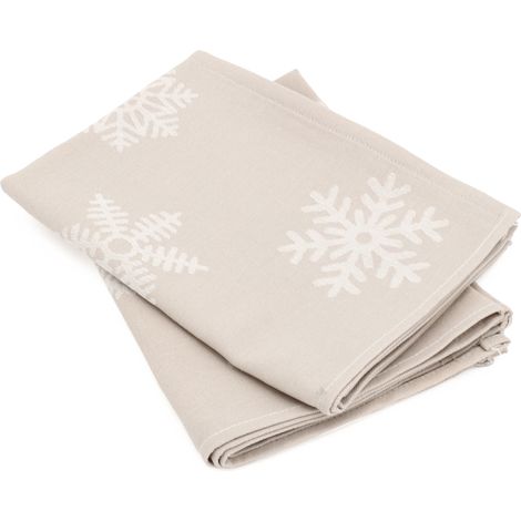 Lot de 2 torchons de cuisine toile coton ICE 50x70 cm (1/5)