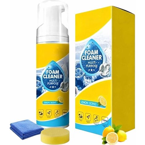 Nettoyant mousse enzymatique,Nettoyant Matelas,Heavy-Duty Grease & Stain Remover,Nettoyant Tapis Moquette,Deep Cleaning for Car Interior,Bathroom & Sofa,Powerful Multipurpose Enzyme Foam Cleaner (1/5)