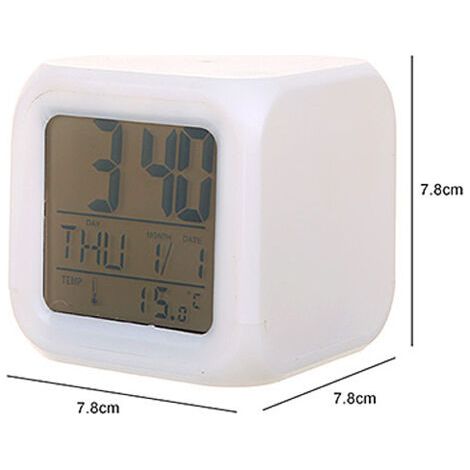 Lntyq Sveglia per bambini, orologio digitale a LED con 7 colori cangianti, sveglia da comodino con luci per bambini, regalo scolastico per ragazze, ragazzi, donne e adulti (1/2)