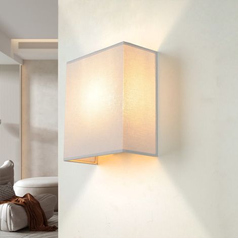 Wohnliche Wandlampe Grau Stoff wohnlich Up Down ALICE