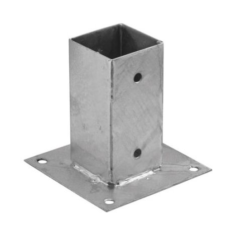 Base del palo avvitata al cemento 91x150x2mm zincata (1/2)