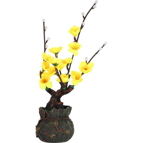 Fleurs Artificielles Jaunes pour Assiettes à Sushis, Décoration Résine pour Plateaux et Aquariums, Accessoires Japonerie pour Restaurants, Bars à Sushis et Événements Culinaires (1/5)