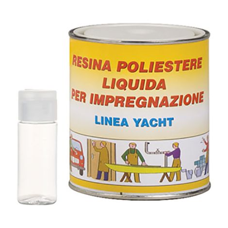 FIBRORESINA LIQUIDA + CATALIZZATORE - ML 750- 2 pezzi