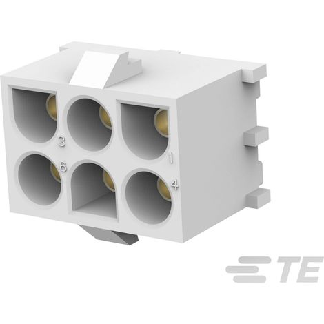 Boîtier femelle pour platines série MATE-N-LOK TE Connectivity 350827-4 Nbr total de pôles 6 Pas: 6. (1/5)