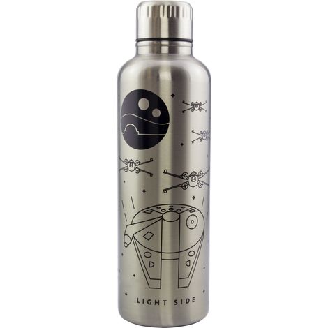 Paladone Star Wars Uso diario 500 ml Acero inoxidable Negro, Plata