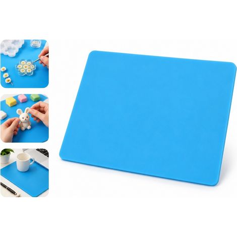 Tapis silicone anti-adhesif pour resine artisanale, surface lisse 20 x 30 cm resistant a la chaleur (1/5)