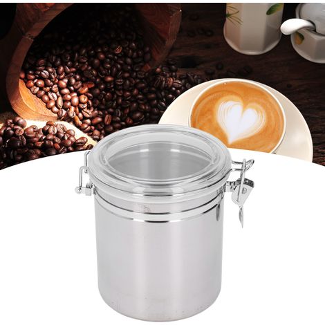 Boîte de Stockage Alimentaire Acier Inoxydable 1600ml Hermétique pour Thé, Café et Céréales (1/5)