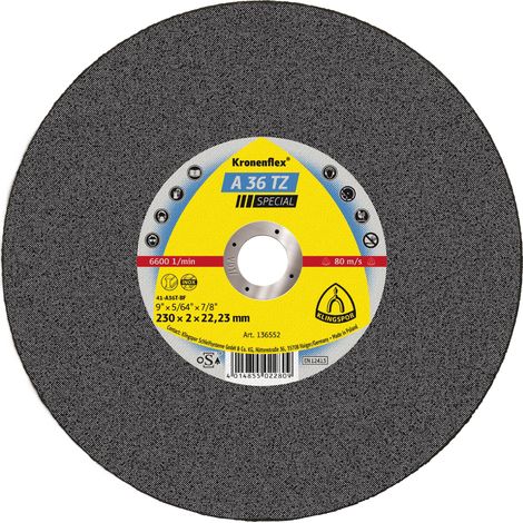 A 36 TZ Trennscheiben, 230 x 2 x 22,23 mm gerade, 136552