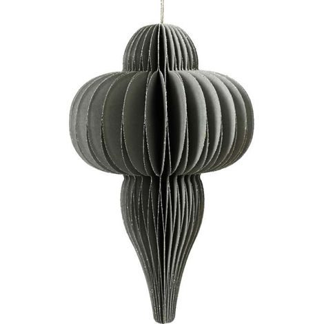 Decoro origami in carta grigio (1/2)