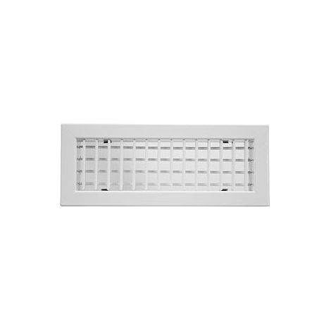 Grille de soufflage/reprise à ailettes orientable br double déflecteur blanc D 600x200 mm S&P 858457
