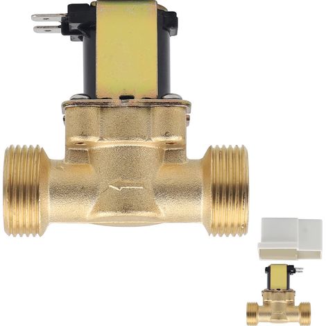 Electrovanne 3/4" AC 230V Vanne Électromagnétique Électrique Électrovanne Magnétique en Laiton Électrovanne pour Le Contrôle de l'eau (1/5)