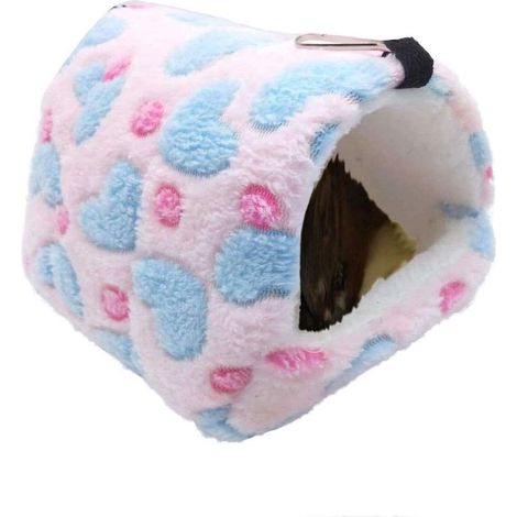 Hamster Hammock Small Pet Cotton Nest Small Animal Hanging Bed (pink) 14X12CM (1/5)