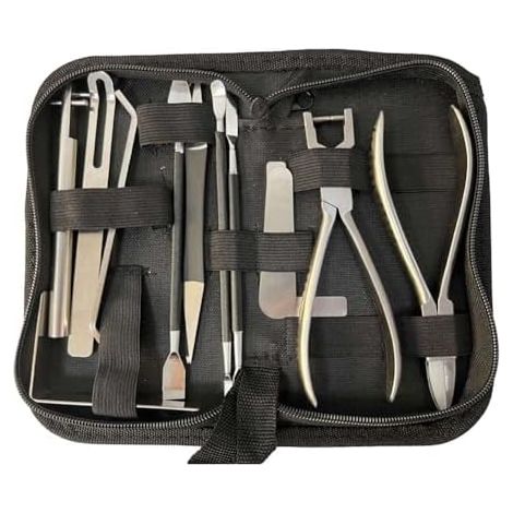 Set mit 12 Saxophon-Reparaturwerkzeugen inklusive Tragetasche, perfekt zum Stimmen von Holzblasinstrumenten (1/4)