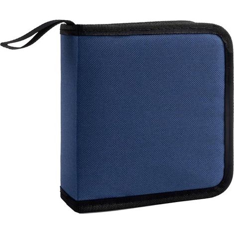 Housse CD Voiture - Pochette Rangement DVD Avec Fermeture Éclair - Protection Disque Portable - Organisateur Universel Pour SUV Camion - Capacité 40 Disques Bleu - 1 Pièce - Convient À Tous Les Modèle (1/5)