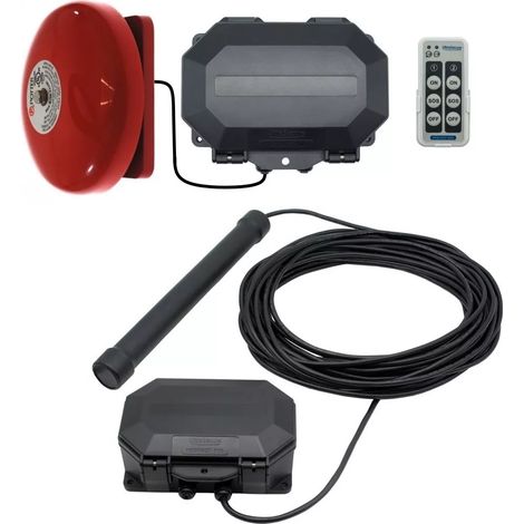 Kit détection de passage véhicule - Sonde magnétique + cloche industrielle sans fil longue distance (PROTECT 800) (1/5)