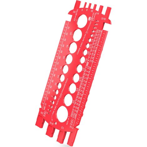 Jauge de boulon (métrique et SAE), tailleur de boulons pour dimensionner rapidement les écrous et les boulons, outil de mesure de boulons en plastique, taille de boulon et jauge de filetage facile à (1/5)