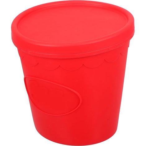 Seau à Pop-corn Silicone Alimentaire Rouge Récipient Réutilisable pour Snacks et Portable pour et Soirées Cinéma (1/5)