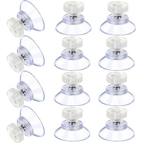 Ventouse - AIMOONSA - 25M5-6 - Lot 12 - PVC transparent - Vis métal avec écrou - Grande fixation (1/5)