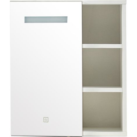 Bathroom LED Mirror Cabinet 52x45x16.5cm Wall Mounted Storage Cabinet Wall Cabinet for Bathroom (1/4)
