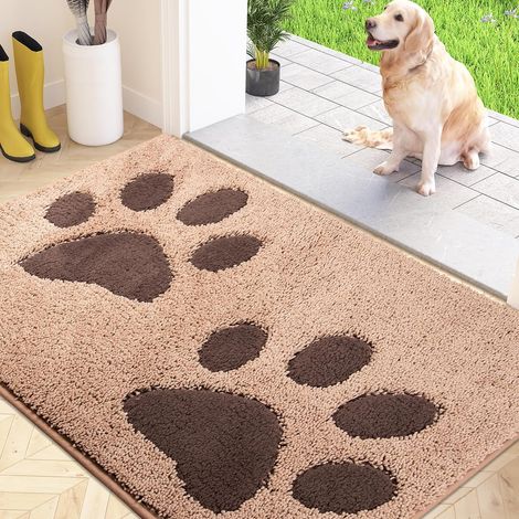 Fußmatte für den Innenbereich, 80 x 120 cm, rutschfest und maschinenwaschbar, weiche, saugfähige Fußmatte für Hunde, Eingangsbereich, Tür, Flur (1/5)