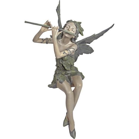 Statue de fée Piper créative peinte à la main en résine artisanat paysage extérieur ornement (1/5)