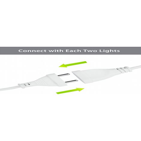 Cascata di Luci LED 4x0,60 Metri per Interni ed Esterni - COLORE LED: BIANCO CALDO (1/5)