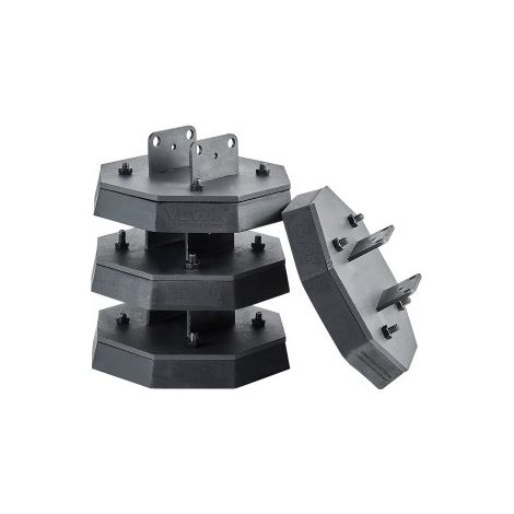 Patin de Nivellement pour Camping-car 4PCs, Patin pour Vérin Stabilisateur de Caravane Charge 2,3 T Chacun, en Caoutchouc, Grande Surface de Stabilisation, Idéal pour Crics à Ciseaux, Voyage (1/3)