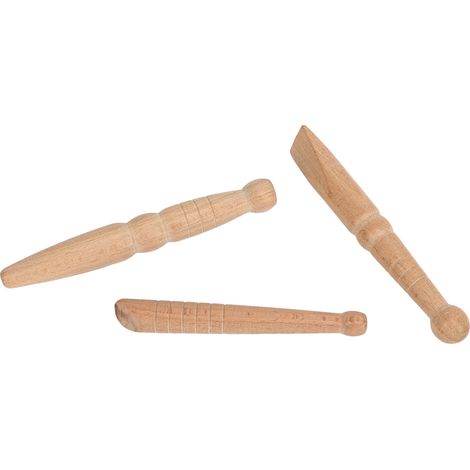 Ensemble de 3 bâtons de massage traditionnels en bois pour les pieds, pour soulager les douleurs (1/5)