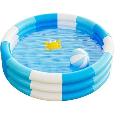 Piscine gonflable avec support - Piscine - Piscine gonflable - Piscine gonflable pour enfants - Piscine gonflable bleu cristal - Piscine familiale pour bébé - PVC épais - Bleu (1/4)