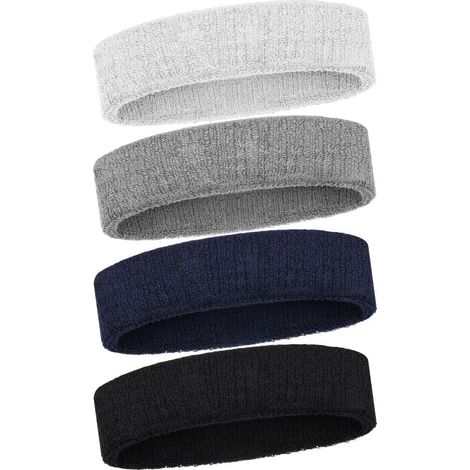 Headband, 3-Piece Sports Headband Set, Absorbent Sweatbands for Gym, Tennis, Running, Basketball (1/5)