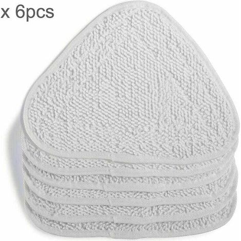 6X Housses de rechange pour Vileda Steam Steam Cleaner Housse de rechange 100 Hot Spray Mop, Family Pack, Blanc (1/5)