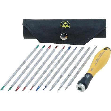 WIHA - Kit tournevis Torx 6pans cruciforme plat
