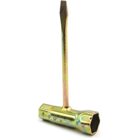 Clé à bougie d'allumage pour tronçonneuse et clé à écrou de barre 13 mm x 19 mm，or, une pièce (1/5)