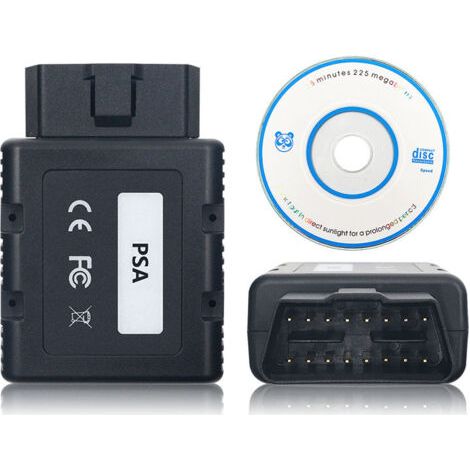 PSA COM Bluetooth Diagnostic Kit Lexia3 PP2000 - Wireless Interface for Peugeot, Citroën and DS Vehicles - Complete Diagnostic Tool with Windows Software (OBD2 Cable and Bluetooth Adapter)
