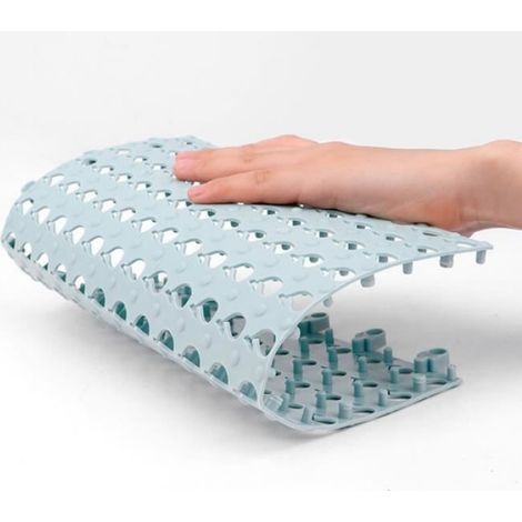 Lot de 10 carreaux de sol,Tapis de mise à la terre antidérapant 25x25cm pour salle de bain (Jaune) (1/4)