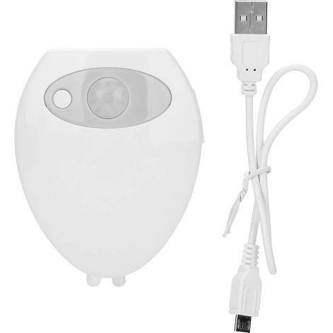 Lampe de Toilette étanche à capteur de Mouvement Flexible avec Lampe de Nuit Intelligente, 16 Couleurs USB Cuvette de Toilette chargeant la lumière de Bureau pour Les Voyages d'affaires en (1/5)