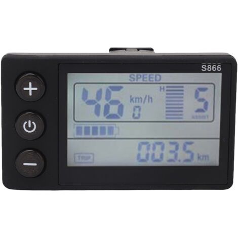 S866 LCD-Bildschirm für Elektrofahrräder, wasserdicht, kompatibel mit 24V, 36V, 48V und 60V, zum Austausch und zur Modifizierung. (1/5)