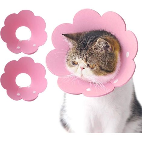 collerette pour Chien,2 pièces Collier Gonflable,Collier de Protection pour Animaux après la récupération de la Chirurgie ou de la plaie pour Chiens et Chats (rose) (1/2)