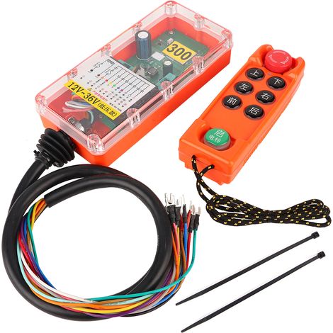 Télécommande industrielle sans fil 400 canaux, émetteur récepteur 12V-36V pour grue, portail, moteur, interrupteur à distance (1/5)