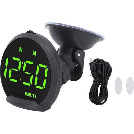 GPS HUD vitesse Direction Distance de conduite alarme de survitesse multifonctionnel universel LED compteur de vitesse pour véhicules