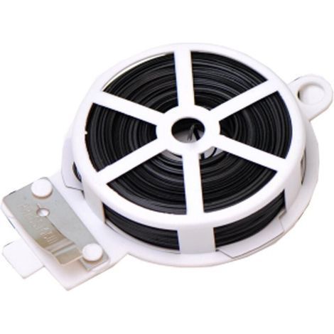 Cintino di fissaggio in metallo da 50 m, versatile per cucina e bricolage, per chiudere sacchetti alimentari o surgelati, nastro di chiusura, 1 pezzo, nero (1/4)