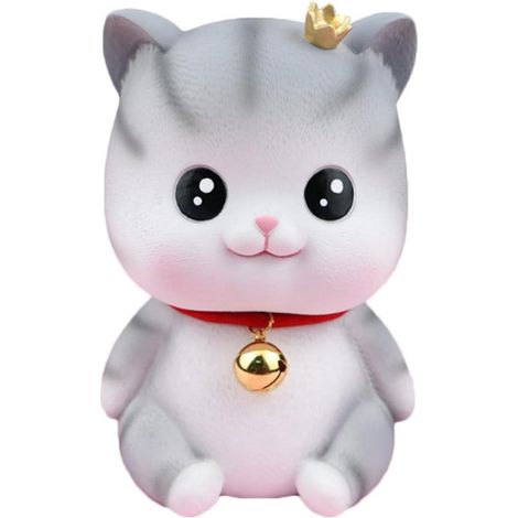 Tirelire Chaton en Vinyle, Joli Pot à Monnaie pour Garçon et Filles (1/5)