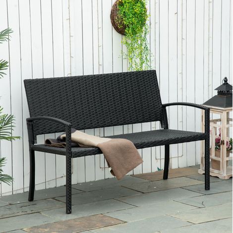seduta sedia 2 posti relax esterno acciaio nero HAVRYA (1/4)