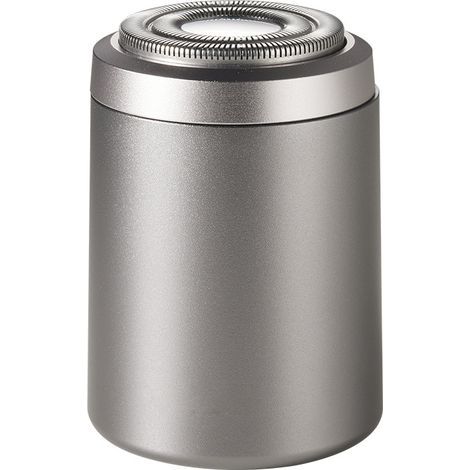 Rasoir électrique homme portable étanche, Mini rasoir Wet Dry avec 15 lames Turbo Vortex acier inoxydable, charge USB, autonomie 60min, pour visage et corps, couleur argent (1/5)