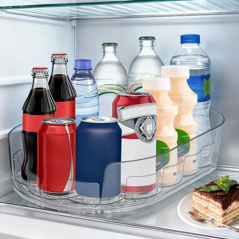 Rangement Organisateur Frigo Canette Boisson(Transparent) (1/5)