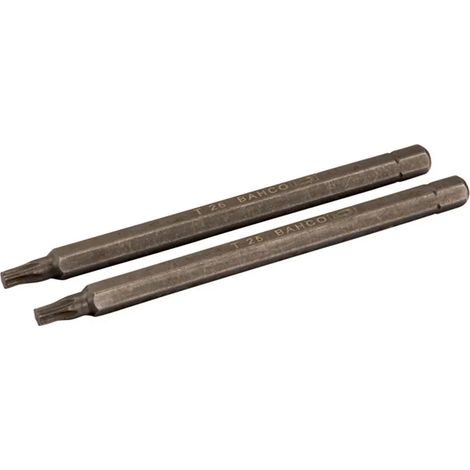 Punte per cacciavite Bahco t15 100 mm 2 pezzi esagonale fosfatato