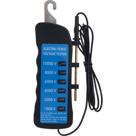 Voltmètre de Clôture Électrique 1-10kV Sans Batterie Étanche Voltmètre Étanche Équipé de 6 Voyants LED pour une Lecture Rapide et Claire, Conçu en ABS pour Fil, Corde et Ruban (1/5)