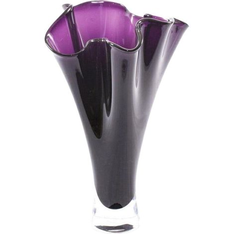 Vase en verre violet, H. 28,5 cm (1/2)