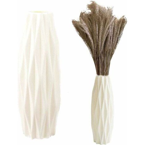 Lot de 2 vases décoratifs incassables salon unique vase en plastique incassable vase à fleurs bureau vase anti-chute intérieur chambre salon balcon salle de bain salle de bain décoration table mariage